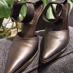 Gucci 1997 Chocolate Ankle strap Stiletto